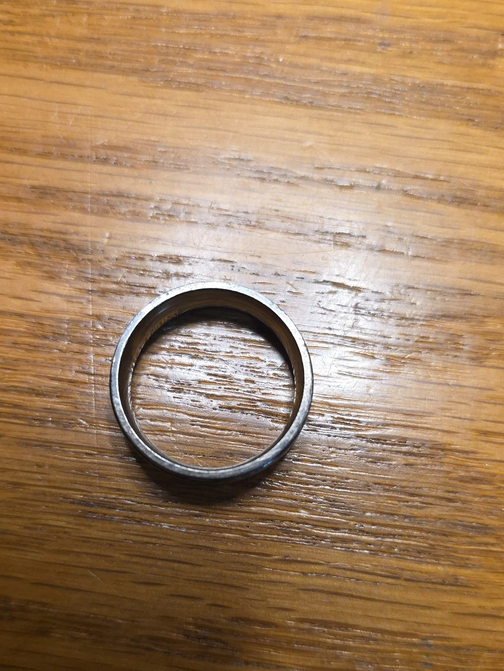 Titanium Men's Ring in Black and Silver